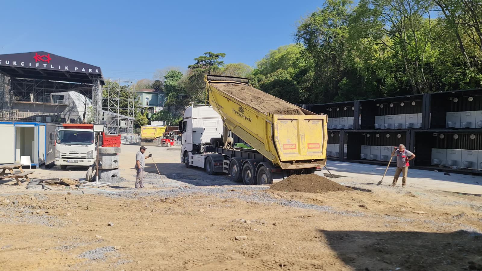 KüçükÇiftlik Park havadan yapım görünümü